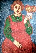 Jozsef Rippl-Ronai Anella is Holding Flowers oil painting reproduction